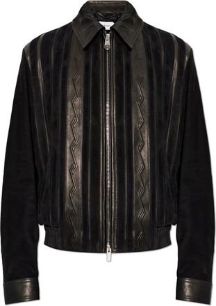 Versace Leren Jas - Heren - Leren en Su&egrave;de Jassen - Zwart - L - Leer - Jassen