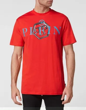 Philipp Plein T-Shirt Round Neck Philipp Plein Tm Hexagon Men in Red at Nordstrom, Size X-Large