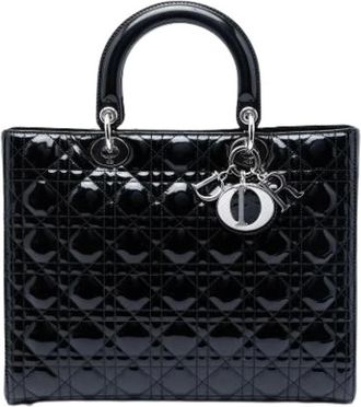 Dior Pre-owned Lady Dior - Dames - Pre-owned - Zwart - Maat: ONE Size Leer