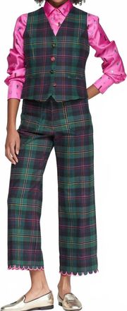 Vilagallo Dorin Plaid Trousers In Green
