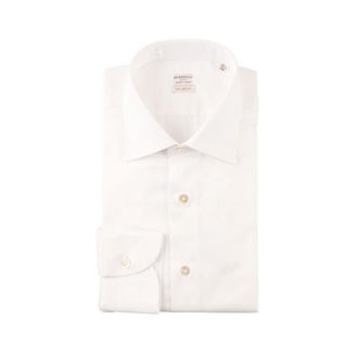 Borriello Camicia 100% Cotone - Heren - Zakelijke Overhemden - Wit - 2XL - Katoen - Overhemden