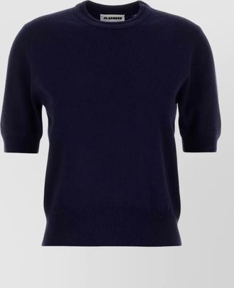 Jil Sander wool crew neck sweater short sleeves