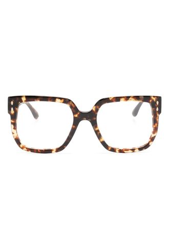 Isabel Marant tortoiseshell square-frame glasses - women - Acetate - One Size - Brown