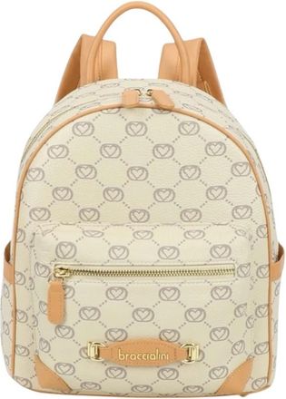 Braccialini Monogram Rugzak - Dames - Rugzakken - Beige - ONE Size - Leer - Tassen