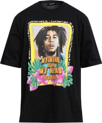 Dsquared2 Skater Fit Home Is In My Head Logo Zwart T-shirt