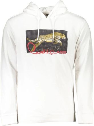 Cavalli Elegant langemouwensweatshirt wit - Heren - Hoodies - Wit - 2XL - Katoen - Hoodies & sweatvesten