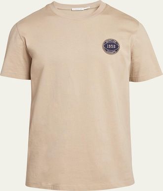 Moncler Mens Champs Logo-Patch T-Shirt