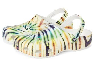 Crocs Classic Clog - Seasonal Graphic Clog Shoes Multi/Green Tie Dye : Mens 8 - Womens 10 Medium, EVA