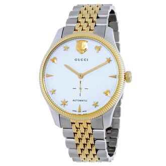 Gucci G-Timeless Automatic Silver Dial Mens Watch Ya126356
