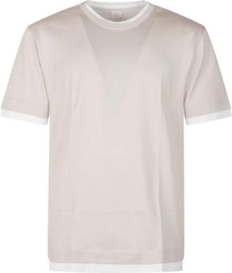 Eleventy Baumwoll Twill T-Shirt Relaxed Fit - Heren - T-shirts - Beige - 2XL - Wol - Tops