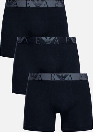 Emporio Armani Mens 3-Pack Stretch Cotton Navy Boxers - Size: 35/34/32