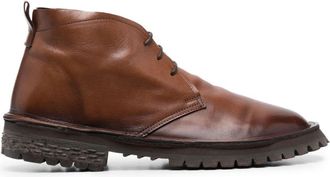 Moma Polacco lace-up leather boots - men - Calf Leather/Calf Leather/Rubber - 43.5 - Brown