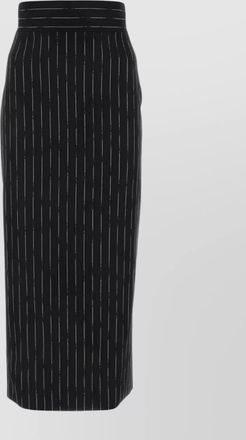 Alexander McQueen wool high-rise striped skirt