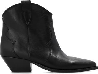 Isabel Marant Dewina enkellaarsjes met hak - Dames - Cowboylaarzen - Zwart - 38 EU - Leer - Schoenen