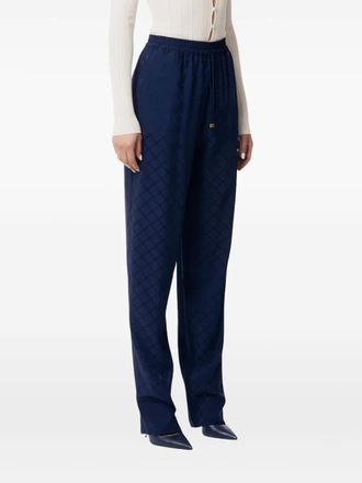 Elisabetta Franchi diamond jacquard trousers - Blue