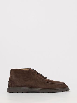 Tod's Suede Calfskin Chukka Boots with Round Toe and Rubber Sole
