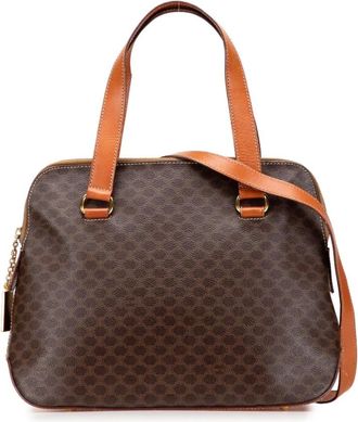Celine 1994 Macadam gecoat canvas tas - Bruin