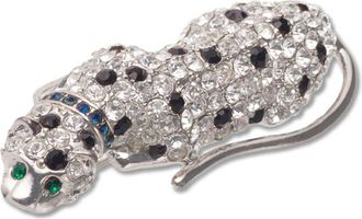 Susan Caplan Vintage 1980s panther brooch - Silver
