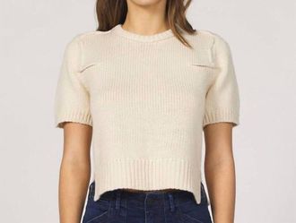 Dear John Denim Reverse Stitch Sweater In Cream