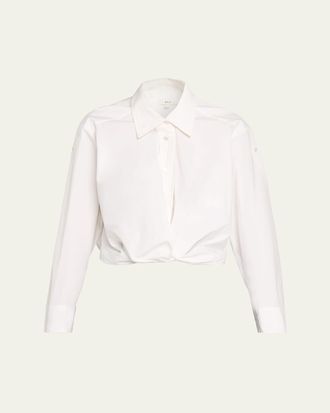 A.L.C. Leo Twist-Front Cotton Lawn Top