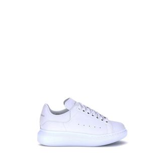 Alexander McQueen Alexander McQueen, Sneakers, female, White, Size: 6 1/2 US Leather Sneakers with Platform Sole