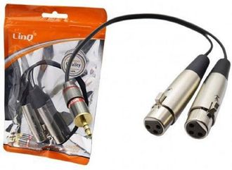 Trade Shop Trade Shop - Cavo Adattatore Audio Da Jack 3,5mm Maschio A 2 Xlr Femmina Microfono Stereo Kl-9249