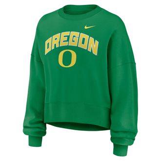 Nike Oregon Phoenix Arch Nike Womens College Pullover Crew in Green | 01D730DUON-Y48