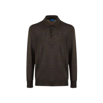 Fefē Round-neck Knitwear, male, Brown, Size: XL Maglione a polo