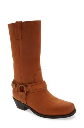Jeffrey Campbell Waylon Western Boot in Tan Crazy Horse at Nordstrom Rack, Size 5.5
