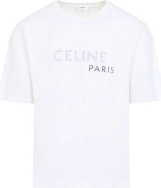 Celine T-Shirts, male, White, Size: L Double Layered T-Shirt
