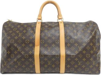 Louis Vuitton Brown Coated Canvas Boston Bag (Pre-Owned)