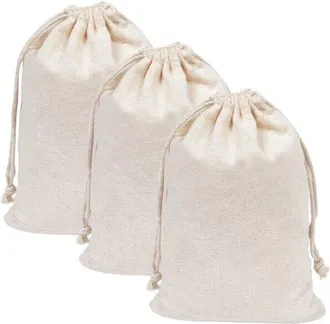 OEM Dailygoody, Juego De 3 Bolsas De Lino Para Pan, Bolsas Reutilizables Para Pan, Beige, Ecol&oacute;gicas, Aptas Para Pan