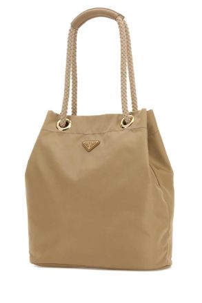 Prada Womens Beige Re-Nylon Large Prada Mariner Bucket Bag Cammello Borse A Secchiello