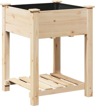 vidaXL Maceta para Jardín con estante Beige 60.5 x 60 x 76.5 cm vidaXL