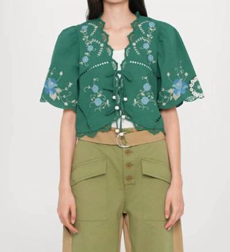 Sea New York Vesna Crop Top In Green