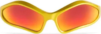 Balenciaga Fennec Oval Sunglasses Yellow Red 768054T00077037