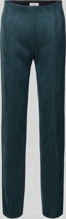 Christian Berg Skinny Fit Stoffhose mit Ziernähten in Dunkelgruen, Größe 34