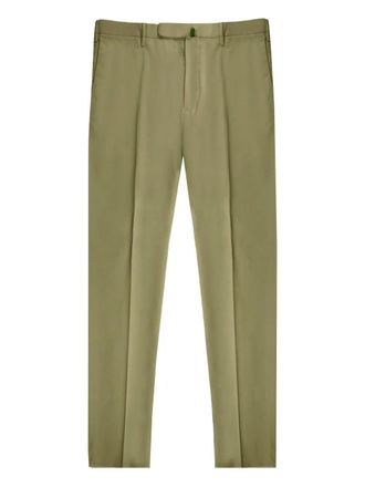 Slowear pressed-crease tailored trousers - Green