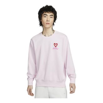 Nike Club French Terry Crew Neck Sweatshirt Asia Sizing Pink Foam IB8233-663