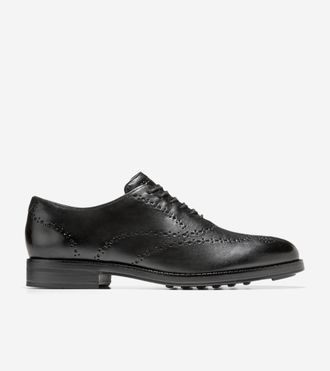 Cole Haan Mens Ledley Grand Brogue Wingtip Oxford Shoes - Black Size 11.5