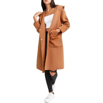 Belle & Bloom Walk This Way Wool Blend Oversized Coat in Camel at Nordstrom Rack, Size Medium