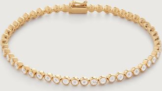 Monica Vinader Gold Diamond Essential Tennis Bracelet Diamond