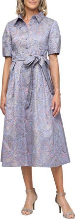 Alex Evenings Floral Jacquard Dress in Lilac Multi at Nordstrom, Size 12