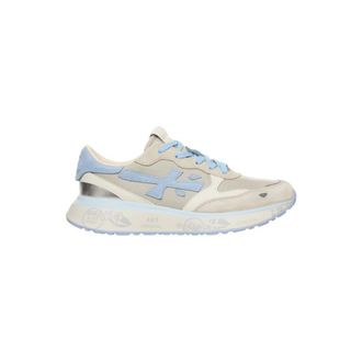 Premiata Sneakers, female, Multicolor, 3 UK, Blue Trainers with Metallic Look