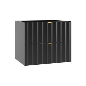 Petits Meubles Mueble bajo lavabo 60cm paneles de melamina y mdf negro