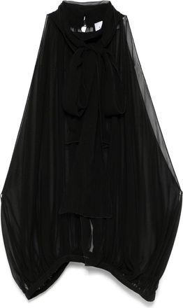 Mônot Sleeveless Sheer Top - Womens - Silk