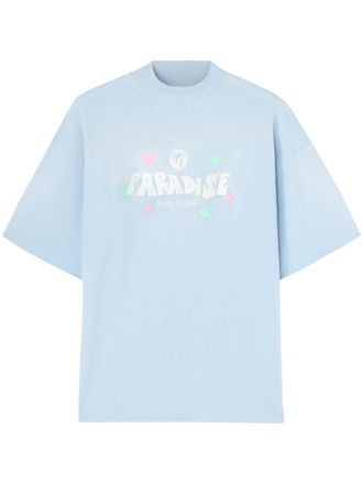 Palm Angels Paradise Palm T-shirt - Blauw