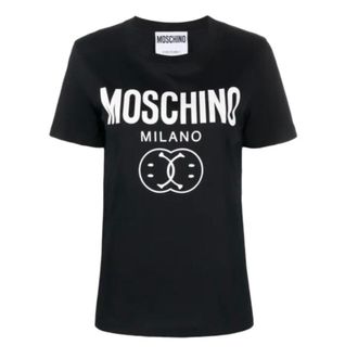 Moschino Double Smiley Zwart T-shirt