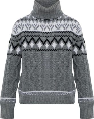 Bogner Lorely Cashmere Turtleneck Sweater - Knitwear - Mujer - Gris - L
