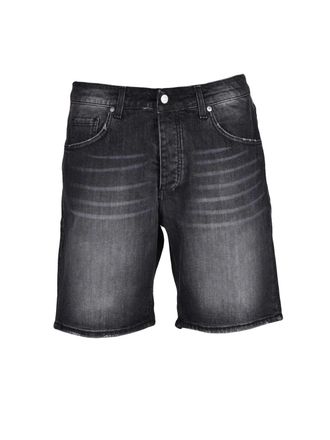 Dressism. Black Cotton Bermuda Shorts